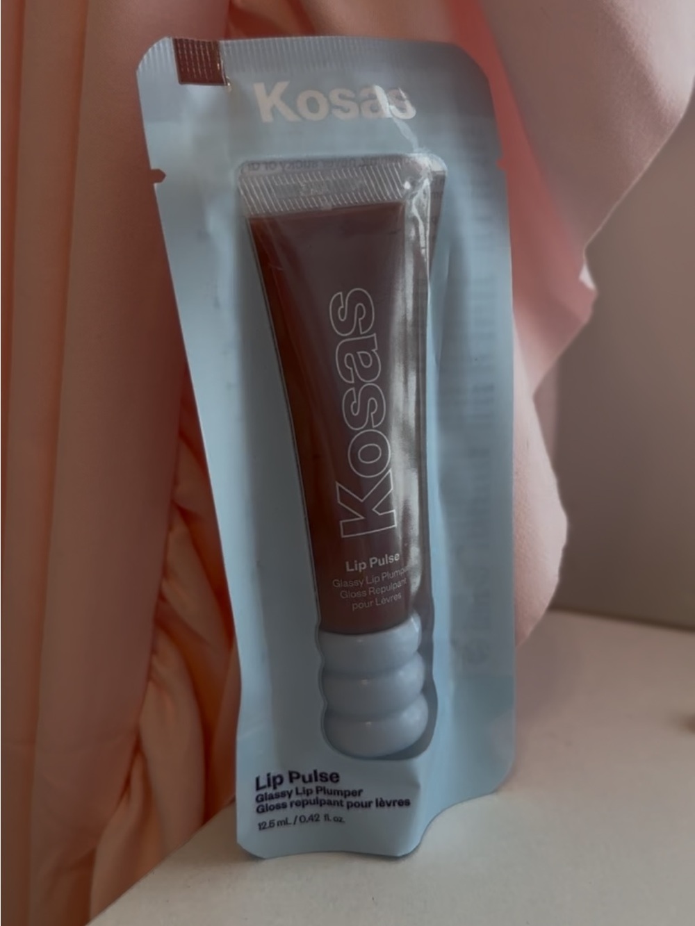 Kosas Lip Pulse Glassy Lip Plumper — Warm Brown sixth sense NEW in package